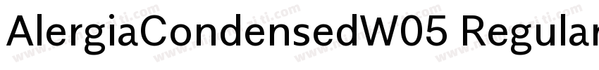 AlergiaCondensedW05 Regular Regular字体转换